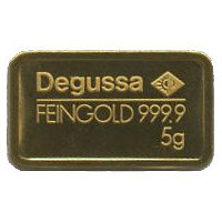 Degussa AG Goldbarren 5 Gramm